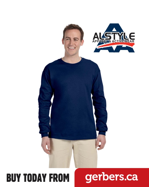 Alstyle Men’s Long Sleeve Cotton Shirt | Gerber's