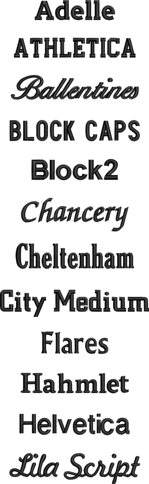 Embroidery Fonts Gerber's