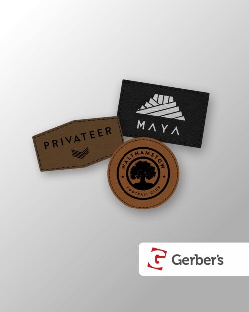 Custom Etched Faux Leather Patches