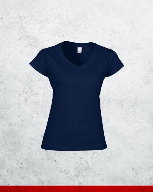 North Perth Gildan Ladies Short Sleeve V-Neck T-Shirt - Image 2