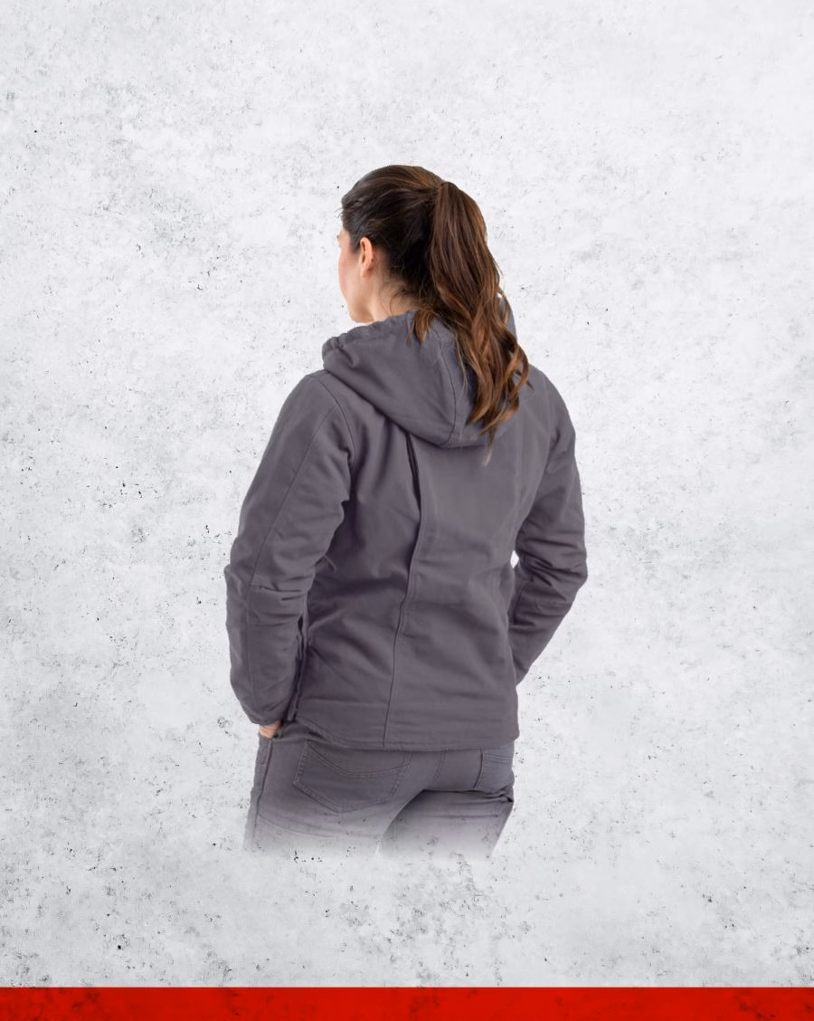 Berne Women's Sherpa Lined Softstone Duck Hooded Jacket - Image 2