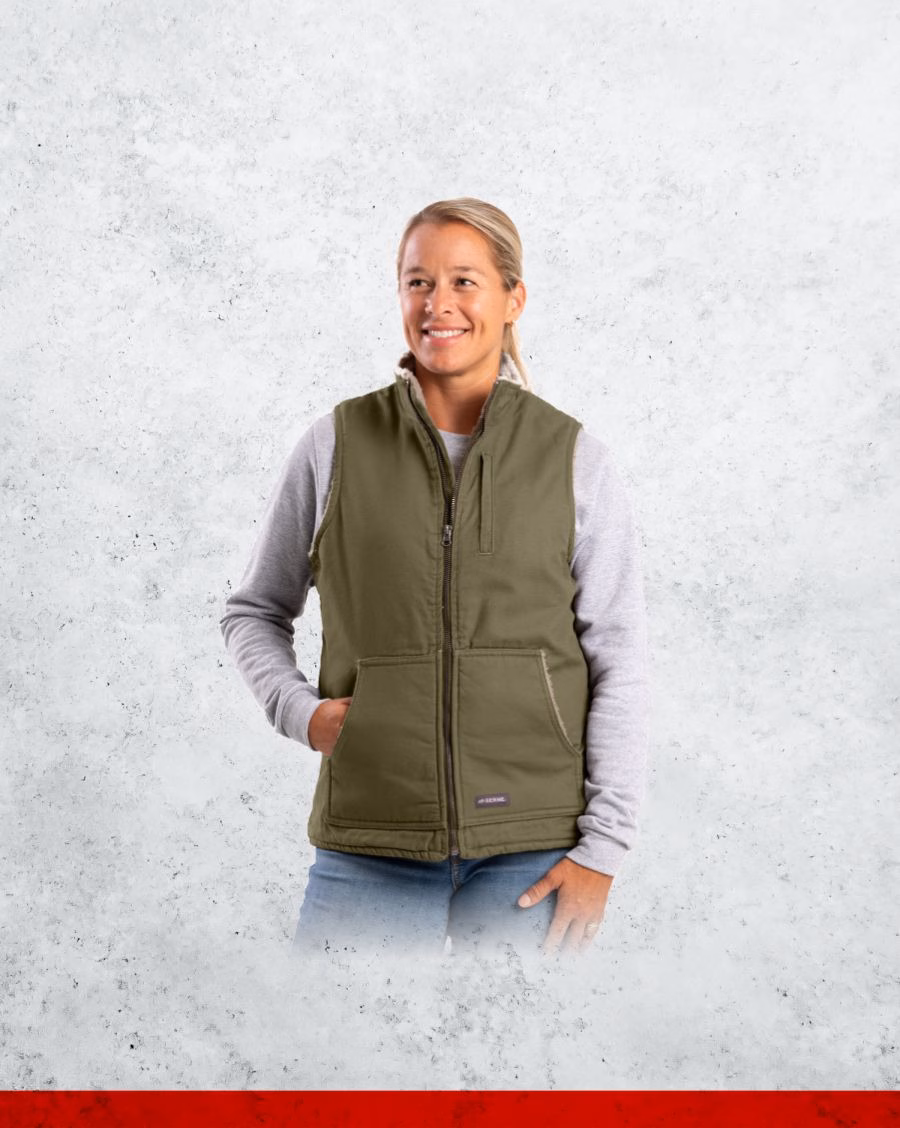 Berne Women's Sherpa Lined Softstone Duck Vest