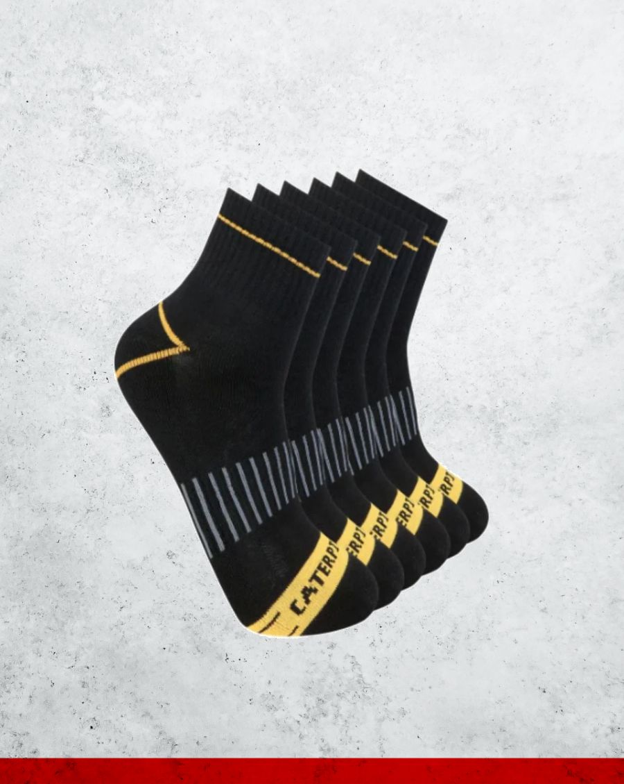 Cat Advanced Cushioned Quarter Socks 6pk