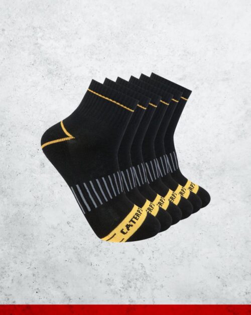Cat Advanced Cushioned Quarter Socks 6pk