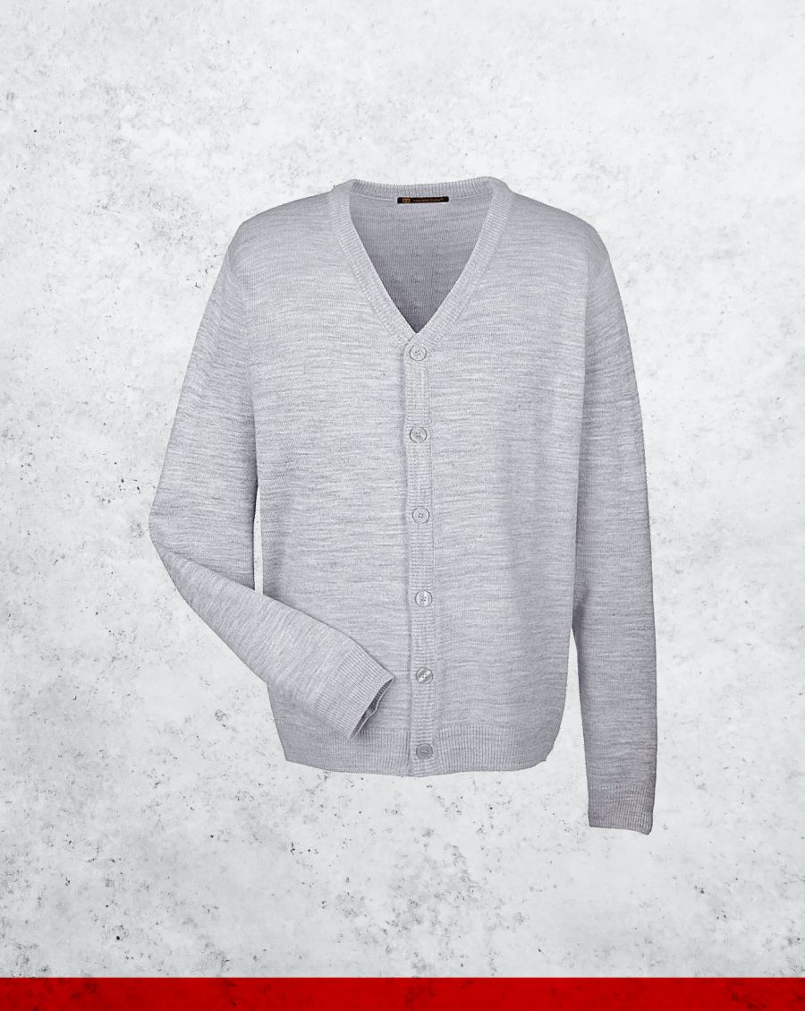 WFS Harriton Pilbloc V-Neck Button Cardigan Sweater - Image 2