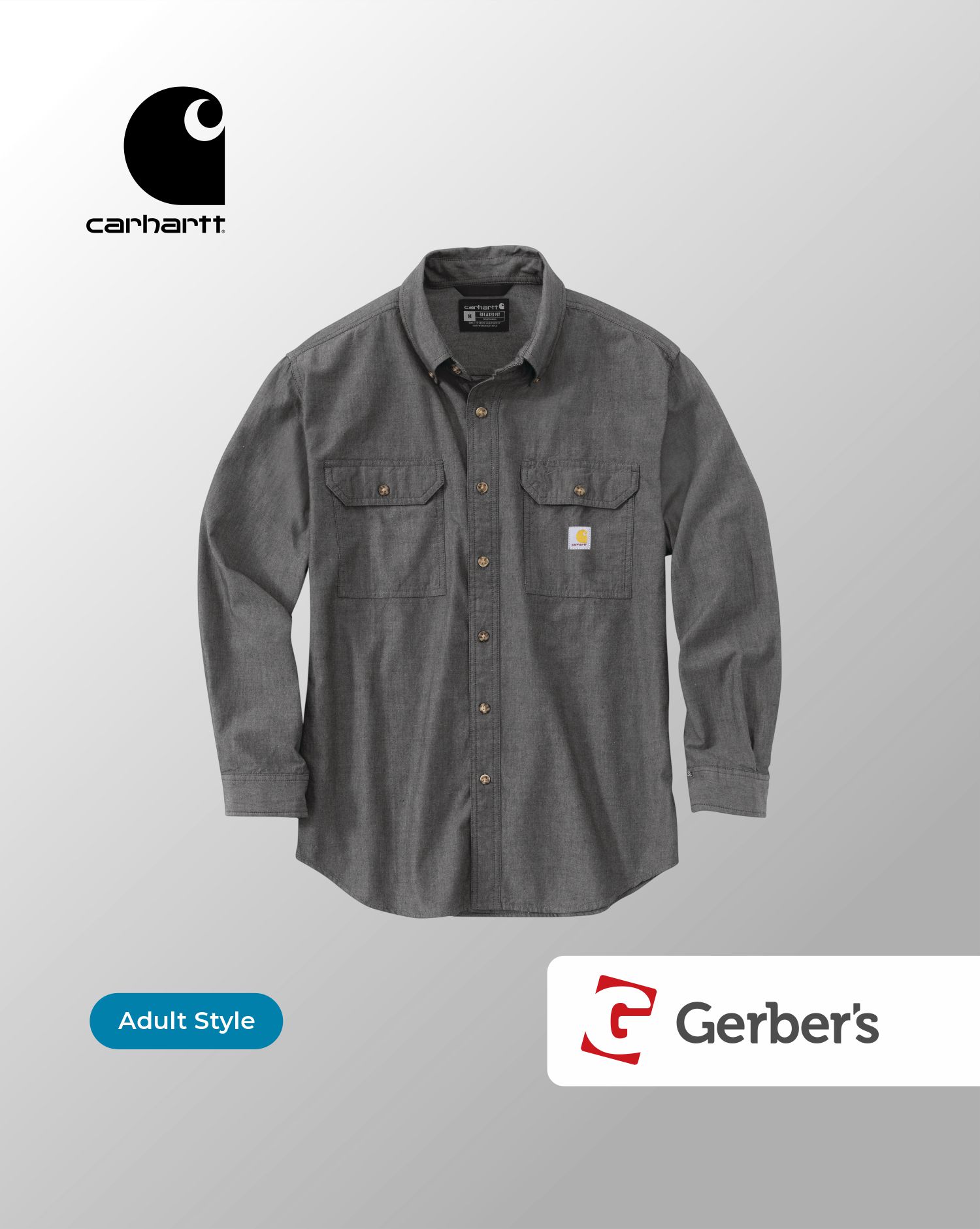 Carhartt Chambray Long Sleeve Button-Up Shirt