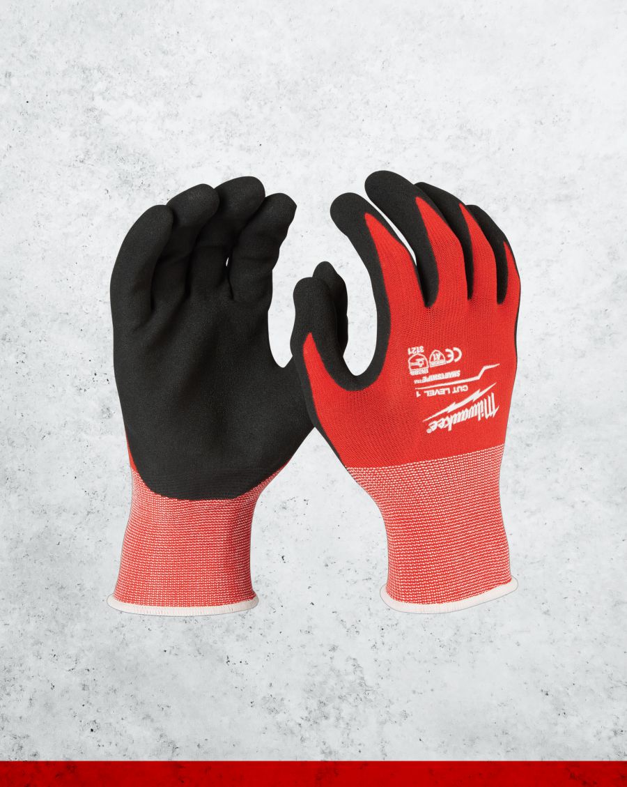 Milwaukee Cut Level 1 Nitrile Dipped Work Gloves