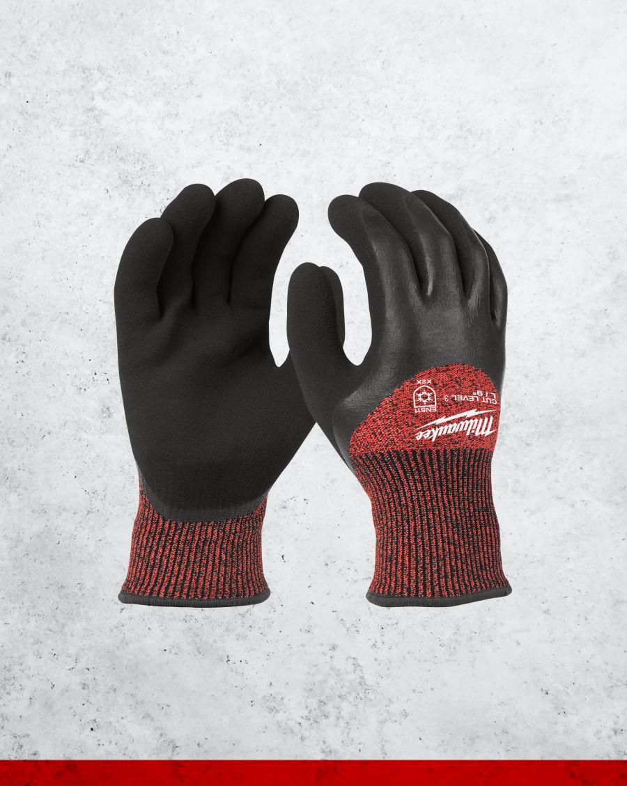 Milwaukee Cut Level 3 Nitrile Dipped Insulated Work Gloves