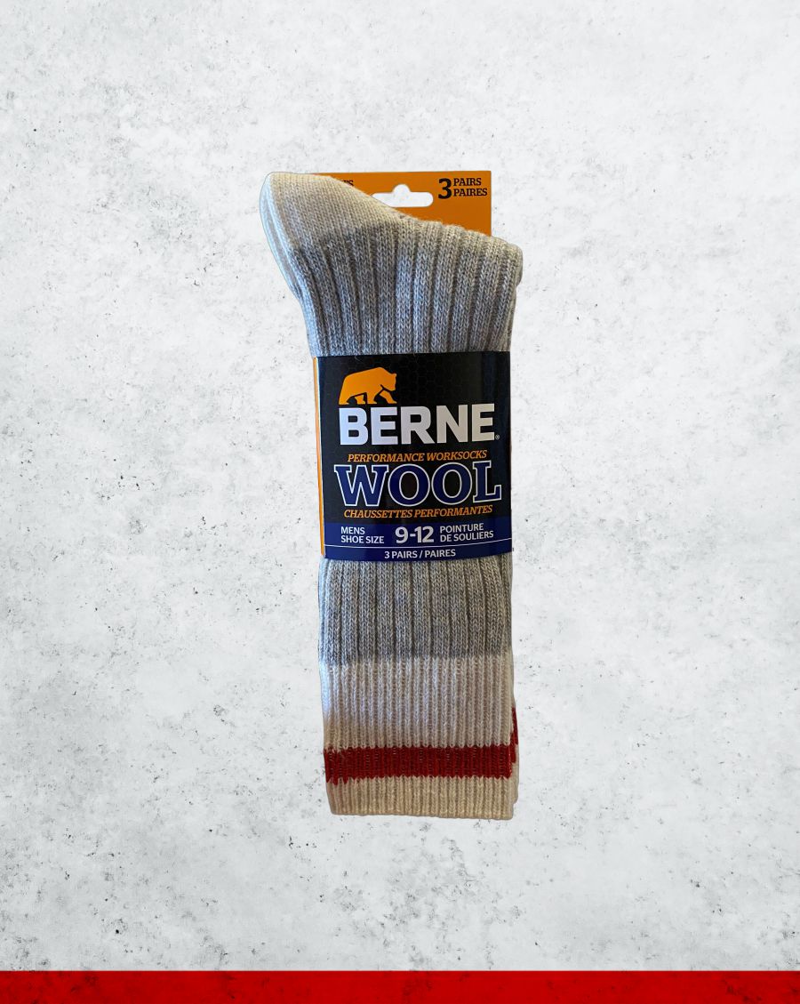 Berne Lightweight Wool Crew Socks