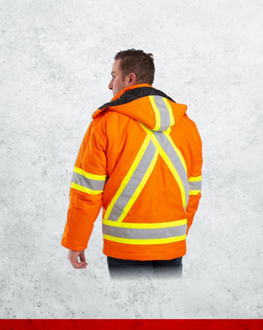 Berne Arctic Insulated Hi-Vis Hooded Parka - Image 2